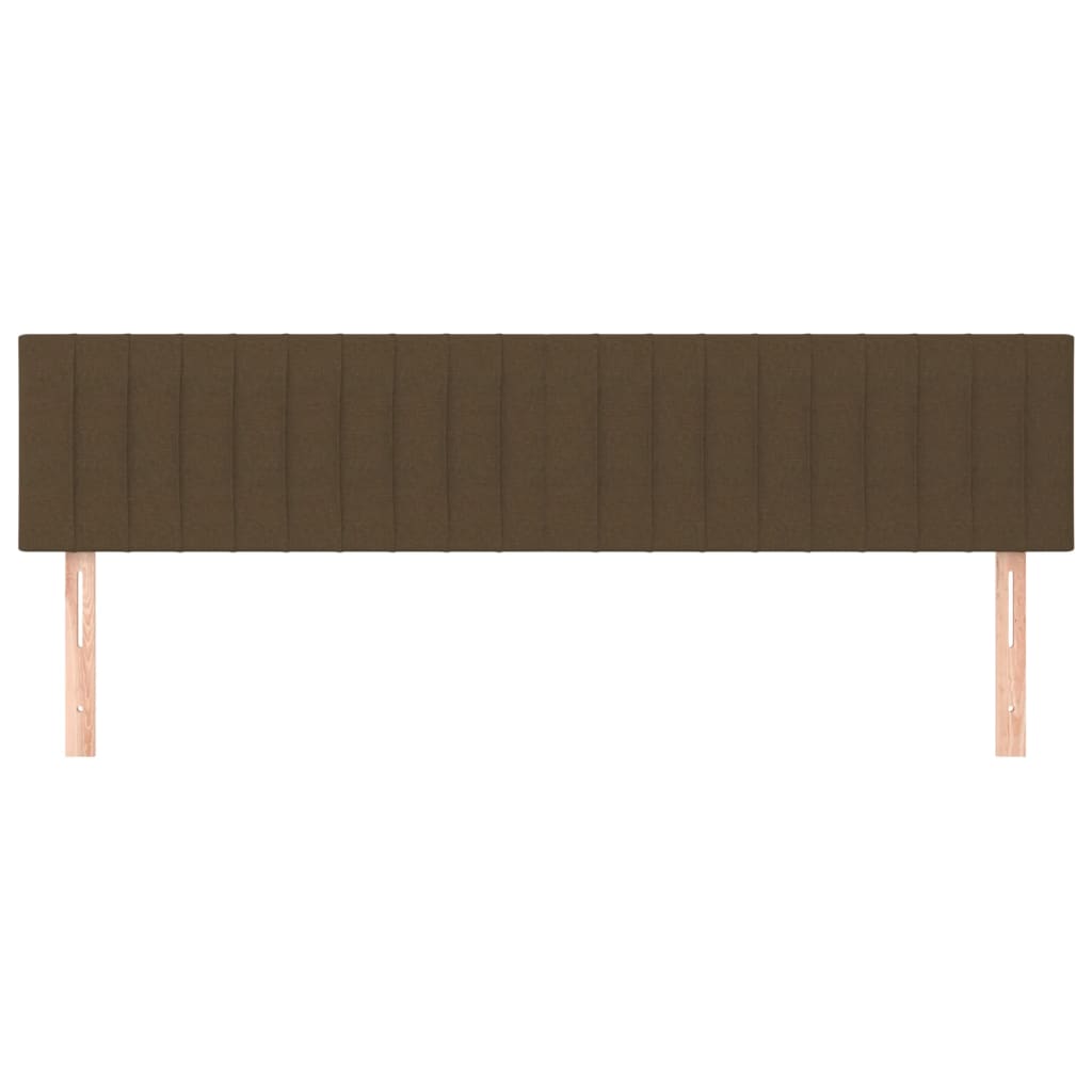 Hoofdborden 2 st 80x5x78/88 cm stof donkerbruin 1 160 cm Donkerbruin