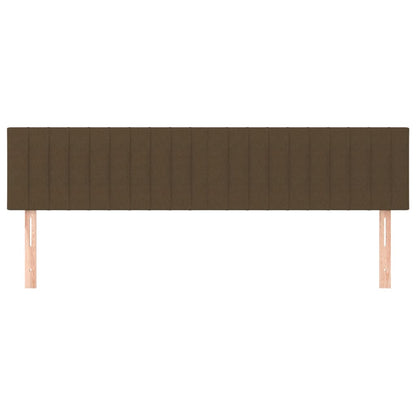 Hoofdborden 2 st 80x5x78/88 cm stof donkerbruin 1 160 cm Donkerbruin