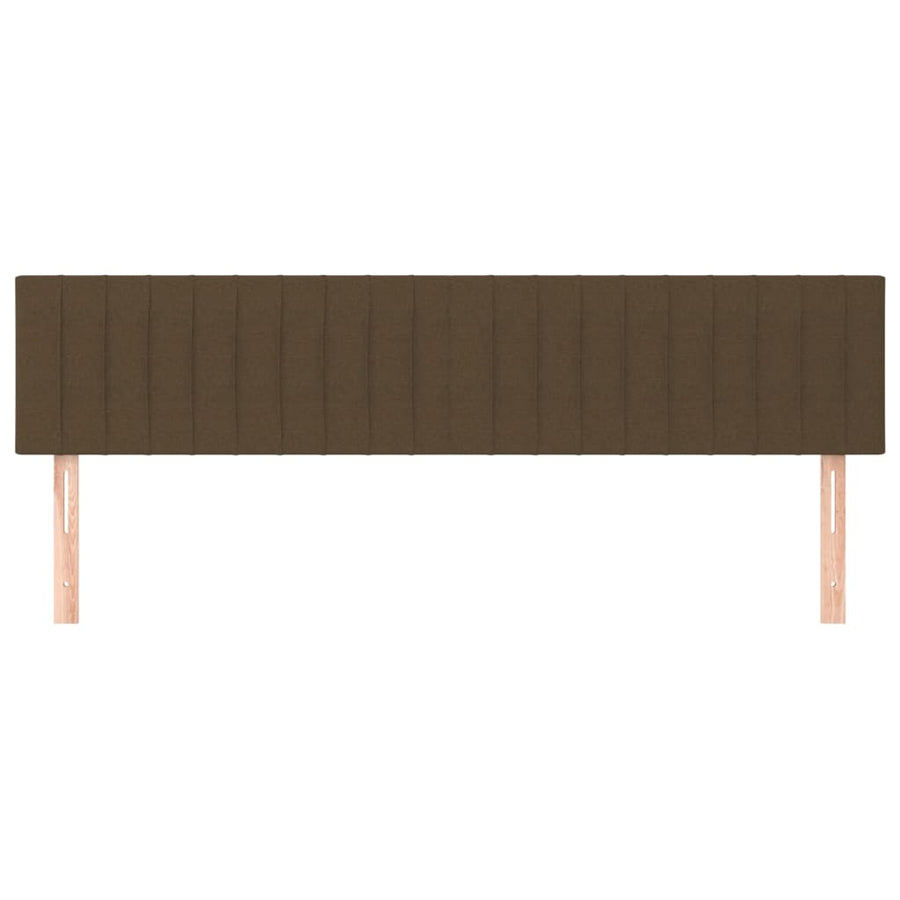 Hoofdborden 2 st 80x5x78/88 cm stof donkerbruin 1 160 cm Donkerbruin