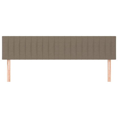 Hoofdborden 2 St 80X5X78/88 Cm Stof Taupe 160 cm Laag