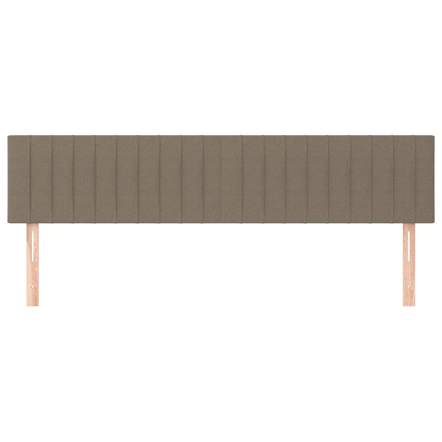 Hoofdborden 2 St 80X5X78/88 Cm Stof Taupe 160 cm Laag