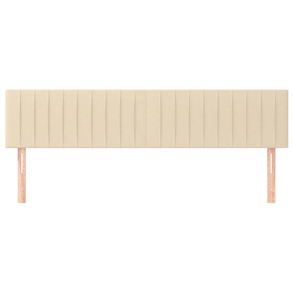 Hoofdborden 2 St 80X5X78/88 Cm Stof Kleurig Crème 160 cm Laag