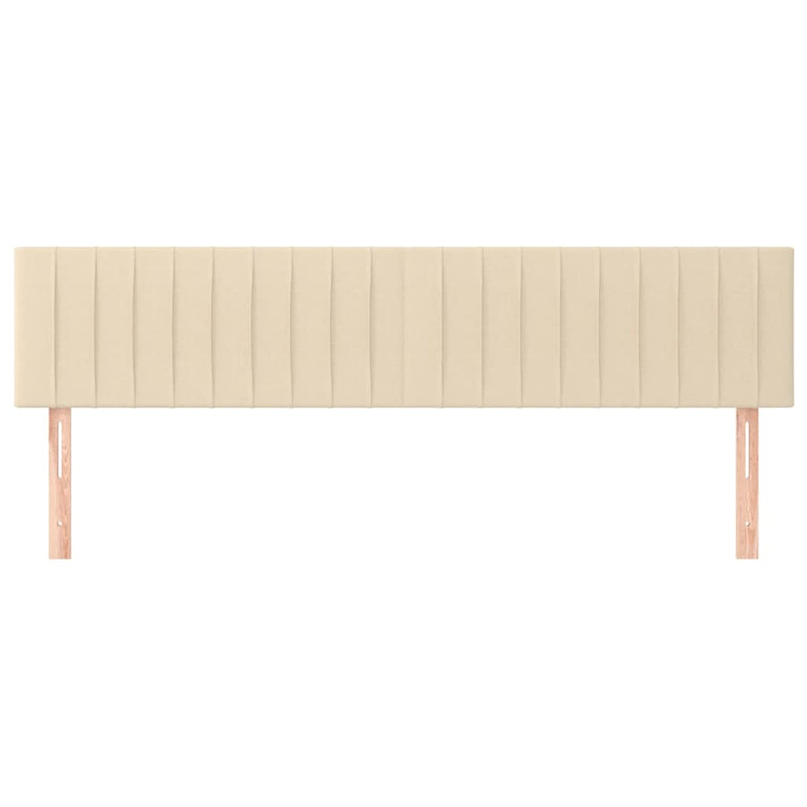 Hoofdborden 2 St 80X5X78/88 Cm Stof Kleurig Crème 160 cm Laag