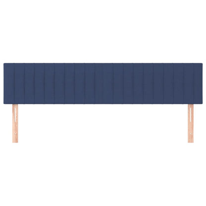 Hoofdborden 2 st 80x5x78/88 cm stof blauw 160 cm Laag