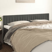 Headboards 2 pcs 80x5x78/88 cm velvet dark grey