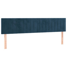 Hoofdborden 2 St 80X5X78/88 Cm Fluweel Donkerblauw 160 cm Laag