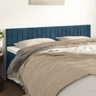 Headboards 2 pcs 80x5x78/88 cm velvet dark blue