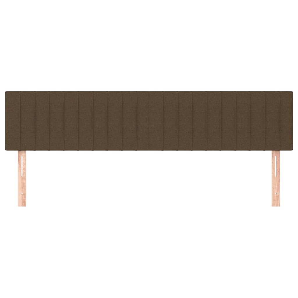 Hoofdborden 2 st 90x5x78/88 cm stof donkerbruin 1 180 cm Donkerbruin
