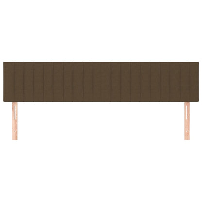 Hoofdborden 2 st 90x5x78/88 cm stof donkerbruin 1 180 cm Donkerbruin