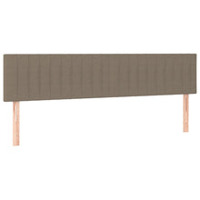 Hoofdborden 2 st 90x5x78/88 cm stof taupe 180 cm Laag