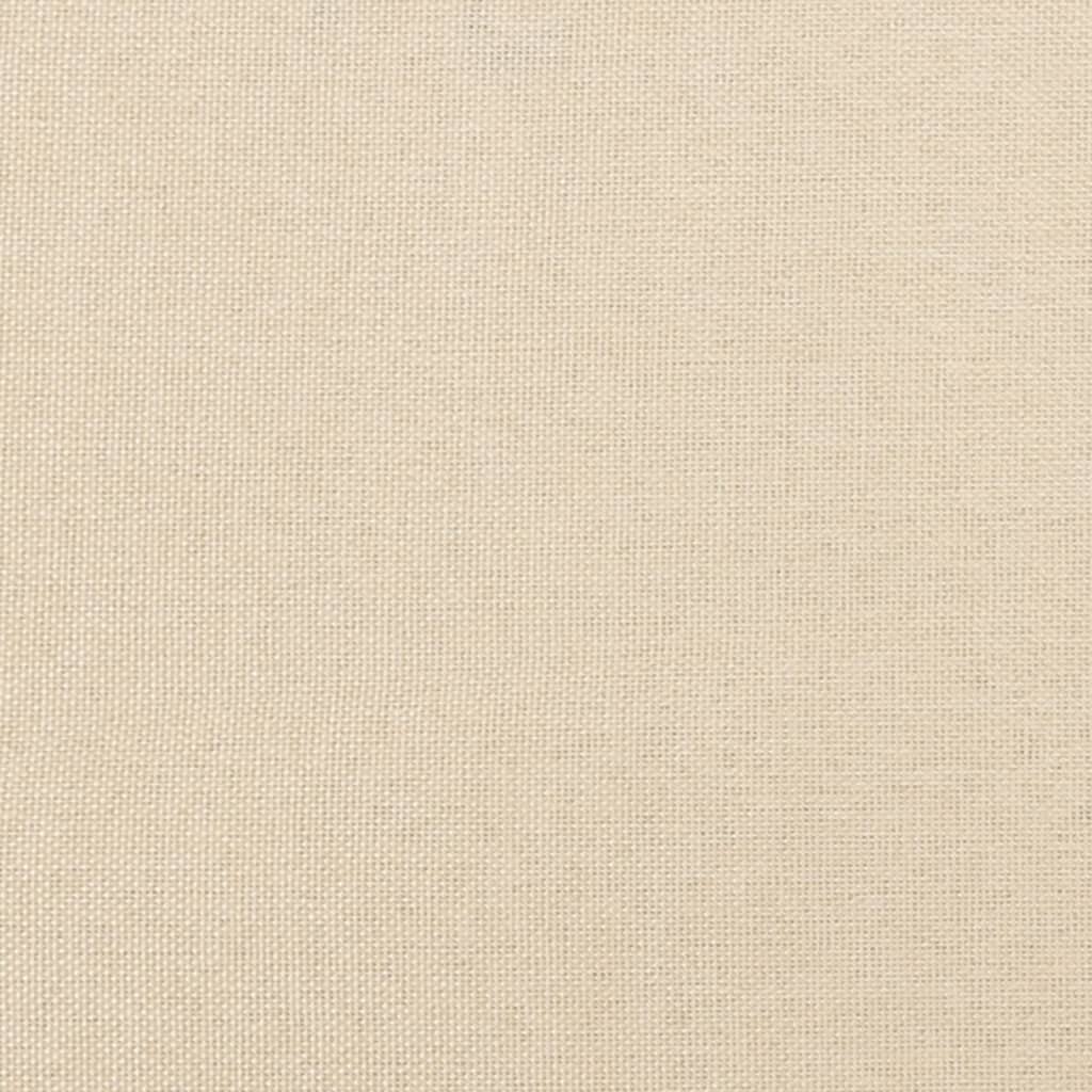 Hoofdborden 2 st 90x5x78/88 cm stof crèmekleurig 180 cm Laag