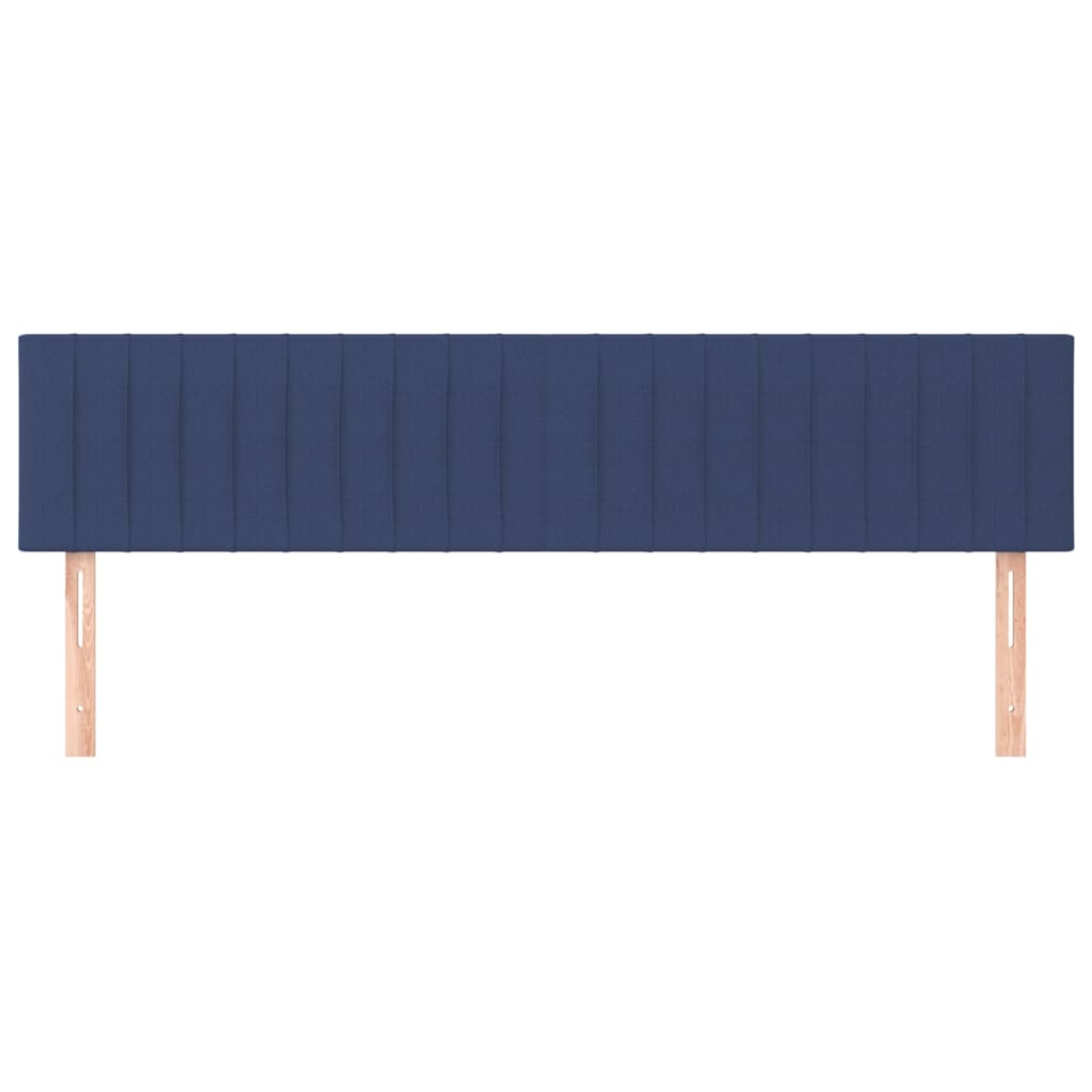 Hoofdborden 2 st 90x5x78/88 cm stof blauw 180 cm Laag