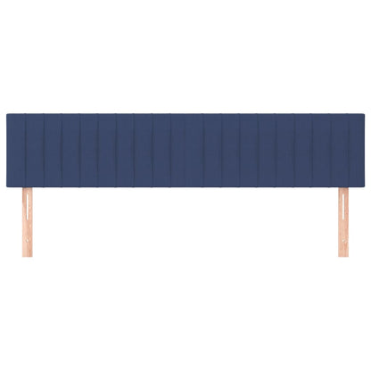 Hoofdborden 2 st 90x5x78/88 cm stof blauw 180 cm Laag
