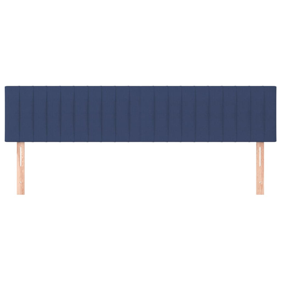 Hoofdborden 2 st 90x5x78/88 cm stof blauw 180 cm Laag