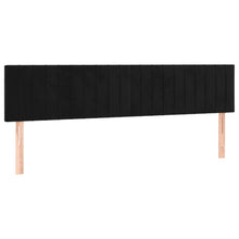Hoofdborden 2 St 90X5X78/88 Cm Fluweel Zwart 180 cm Laag