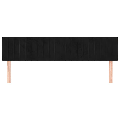 Hoofdborden 2 St 90X5X78/88 Cm Fluweel Zwart 180 cm Laag