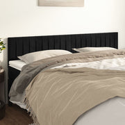 Hoofdborden 2 st 90x5x78/88 cm zwart fluweel