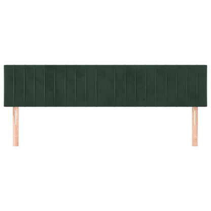 Hoofdborden 2 St 90X5X78/88 Cm Fluweel Donkergroen 180 cm Laag