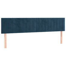 Hoofdborden 2 St 90X5X78/88 Cm Fluweel Donkerblauw 180 cm Laag