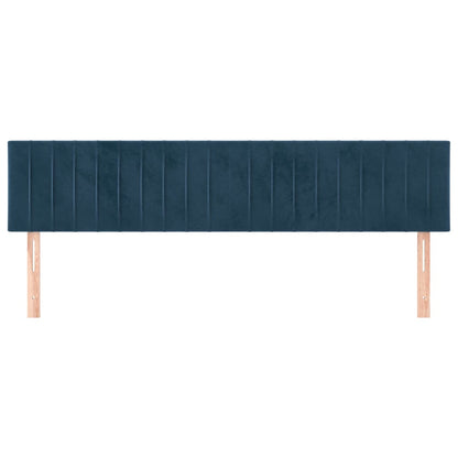 Hoofdborden 2 St 90X5X78/88 Cm Fluweel Donkerblauw 180 cm Laag