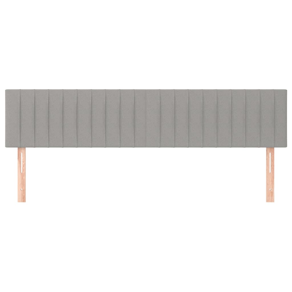 Hoofdborden 2 St 00 X 5 X 78/88 Cm Stof Lichtgrijs 200 cm Laag