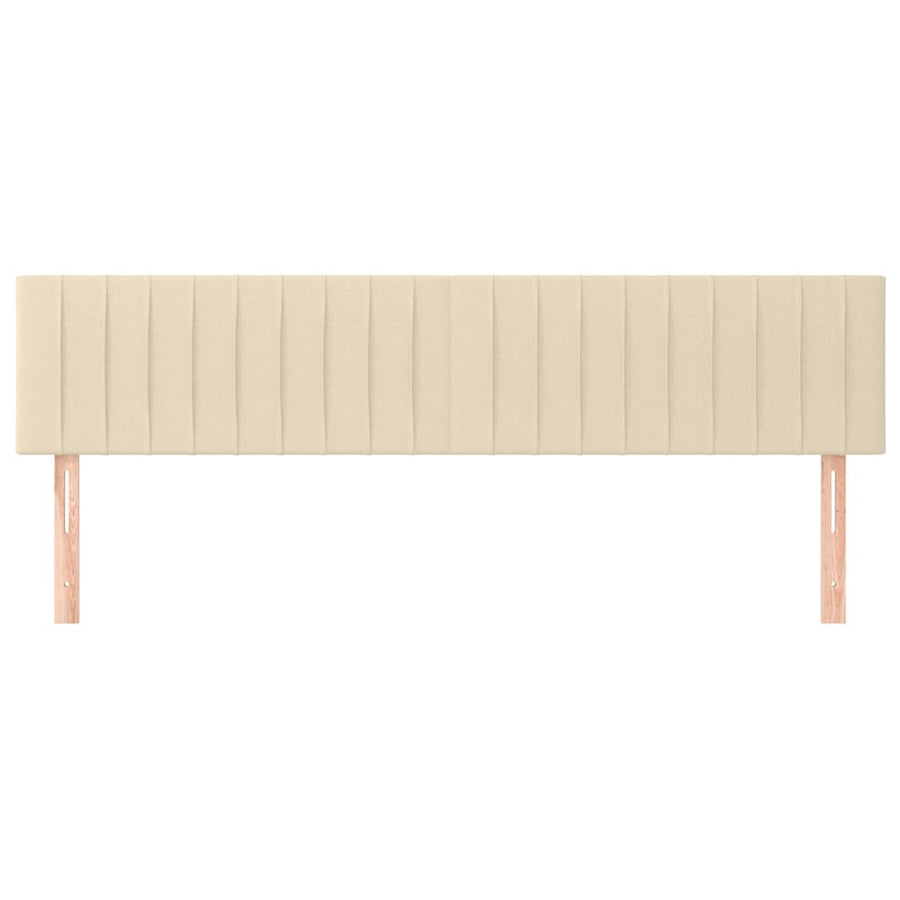 Hoofdborden 2 St 00X5X78/88 Cm Stof Kleurig Crème 200 cm Laag