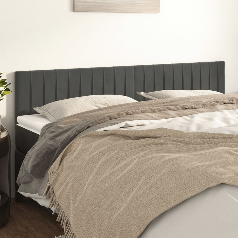 Hoofdborden 2 St 80X5X78/88 Cm Fluweel Donkergroen