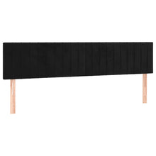 Hoofdborden 2 St 00X5X78/88 Cm Fluweel Zwart 200 cm Laag