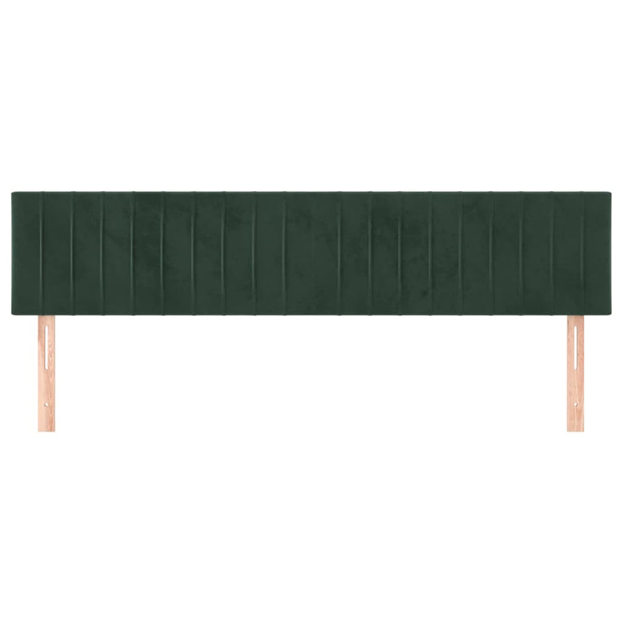 Hoofdborden 2 St 00X5X78/88 Cm Fluweel Donkergroen 200 cm Laag