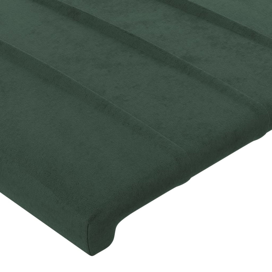 Hoofdborden 2 St 00X5X78/88 Cm Fluweel Donkergroen 200 cm Laag