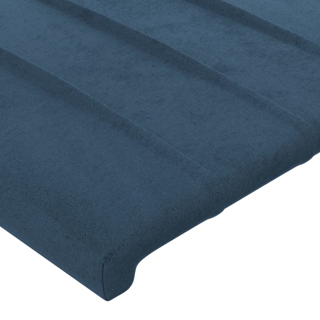 Hoofdborden 2 St 00X5X78/88 Cm Fluweel Donkerblauw 200 cm Laag
