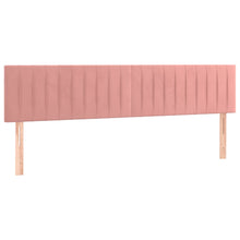 Hoofdborden 2 St 00X5X78/88 Cm Fluweel Roze 200 cm Laag