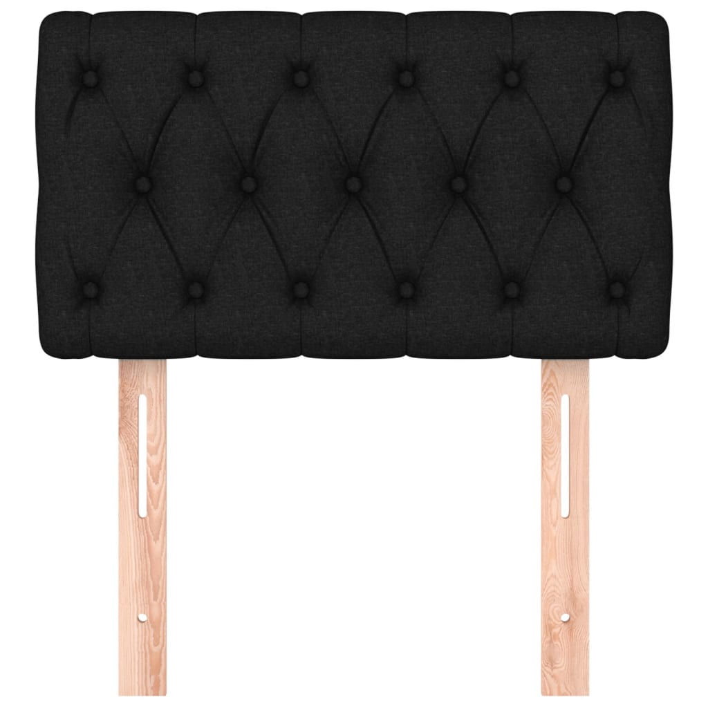 Hoofdbord 80x7x78/88 cm stof zwart 1 80 cm Zwart