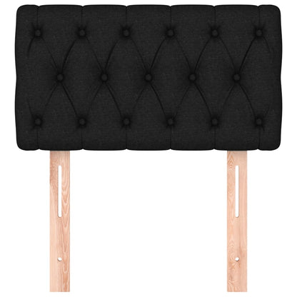 Hoofdbord 80x7x78/88 cm stof zwart 1 80 cm Zwart