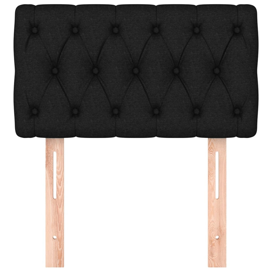 Hoofdbord 80x7x78/88 cm stof zwart 1 80 cm Zwart