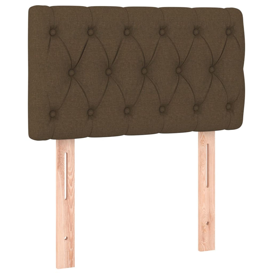 Hoofdbord 80x7x78/88 cm stof donkerbruin 1 80 cm Donkerbruin