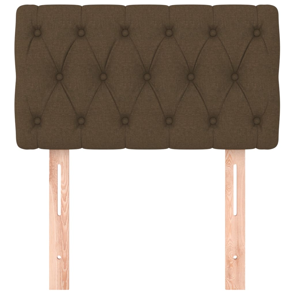 Hoofdbord 80x7x78/88 cm stof donkerbruin 1 80 cm Donkerbruin