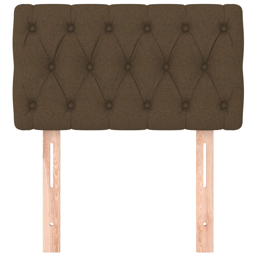 Hoofdbord 80x7x78/88 cm stof donkerbruin 1 80 cm Donkerbruin