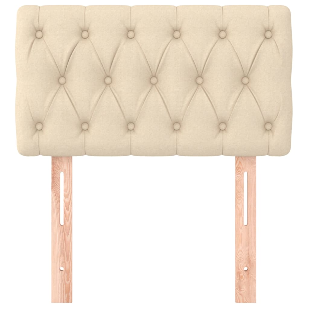 Hoofdbord 80x7x78/88 cm stof crèmekleurig 1 80 cm Crème