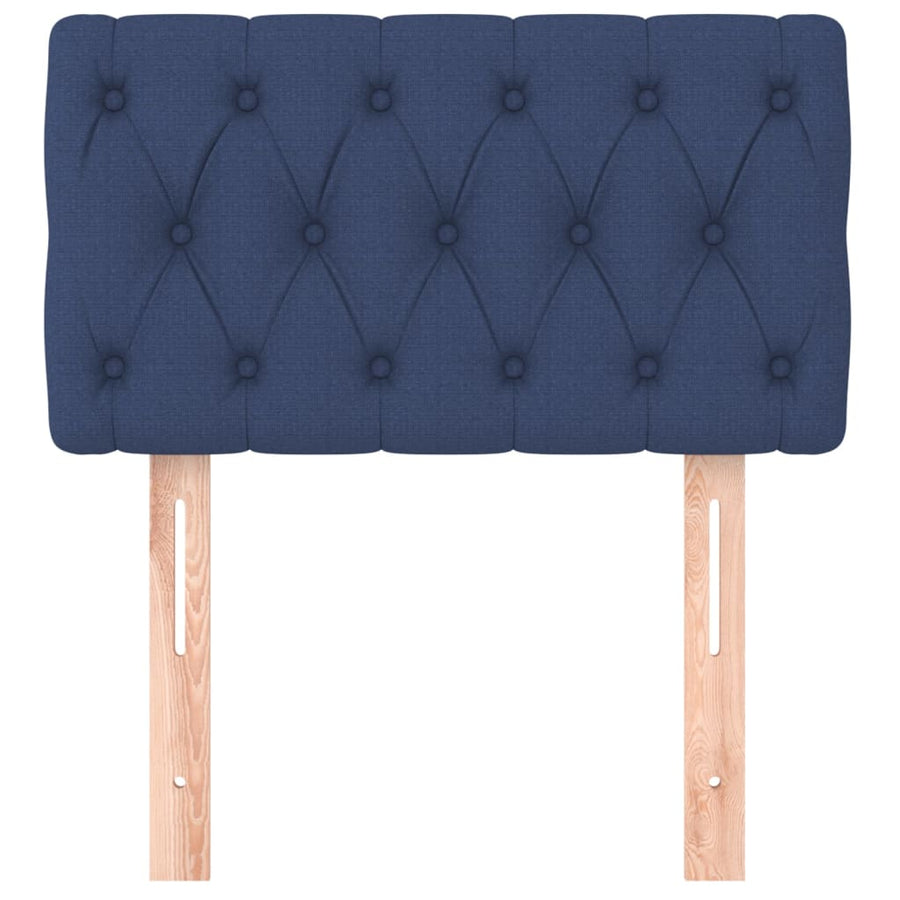 Hoofdbord 80x7x78/88 cm stof blauw 80 cm Laag