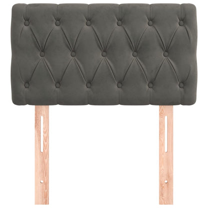 Hoofdbord 80X7X78/88 Cm Fluweel Donkergrijs 80 cm Laag