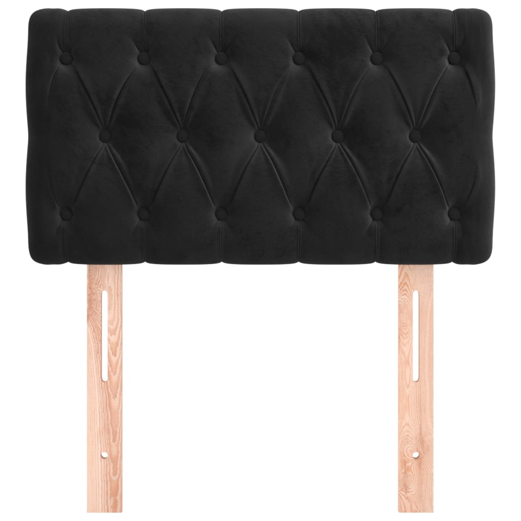 Hoofdbord 80X7X78/88 Cm Fluweel Zwart 80 cm Laag