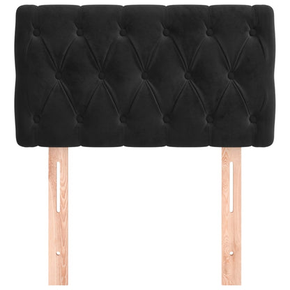Hoofdbord 80X7X78/88 Cm Fluweel Zwart 80 cm Laag