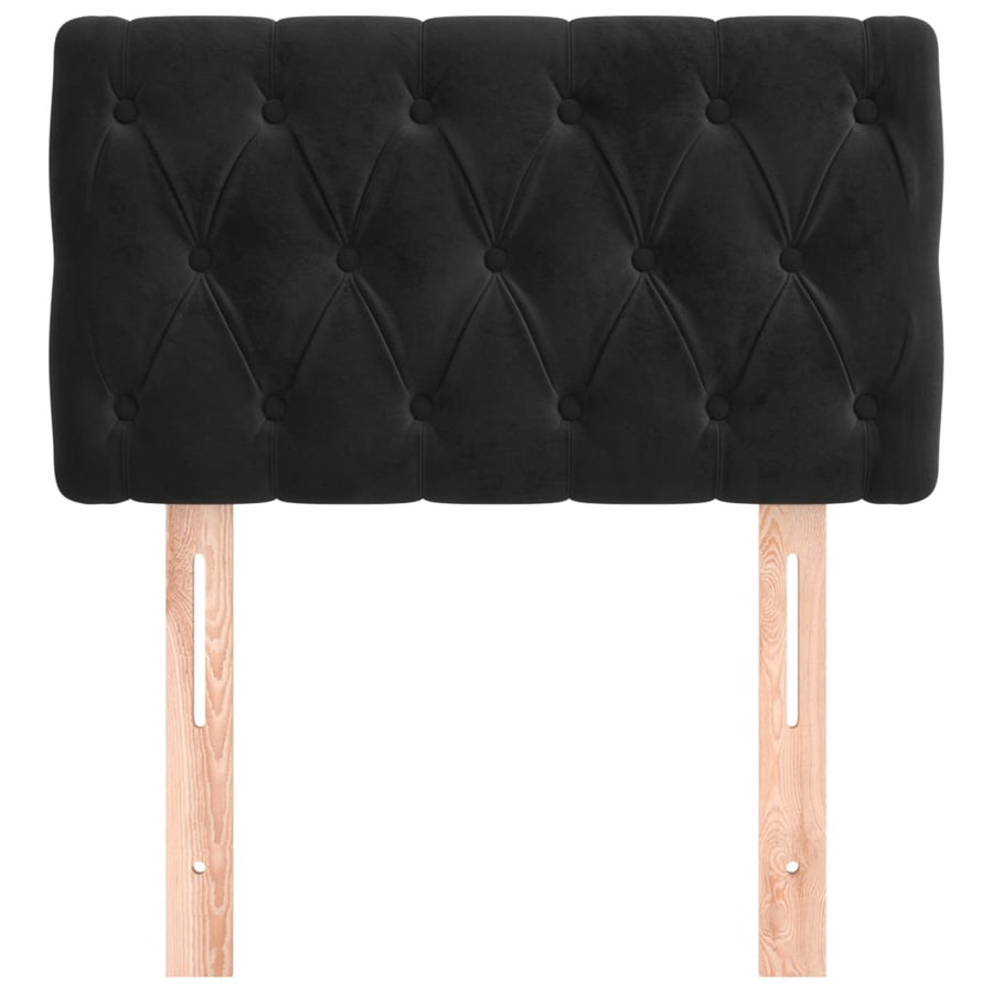 Hoofdbord 80X7X78/88 Cm Fluweel Zwart 80 cm Laag