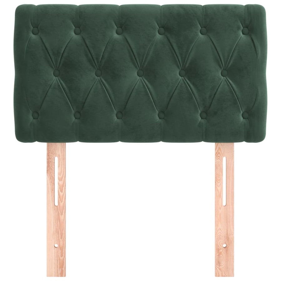 Hoofdbord 80x7x78/88 cm fluweel donkergroen 1 80 cm Donkergroen
