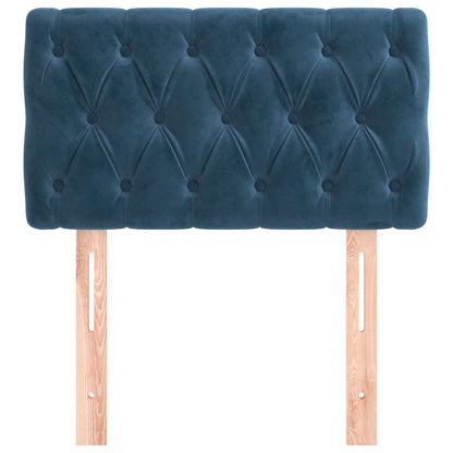 Hoofdbord 80x7x78/88 cm fluweel donkerblauw 80 cm Laag