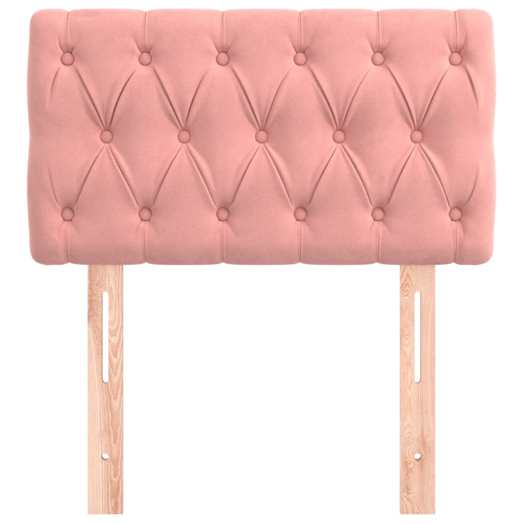 Hoofdbord 80X7X78/88 Cm Fluweel Roze 80 cm Laag