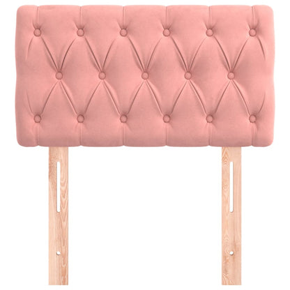Hoofdbord 80X7X78/88 Cm Fluweel Roze 80 cm Laag