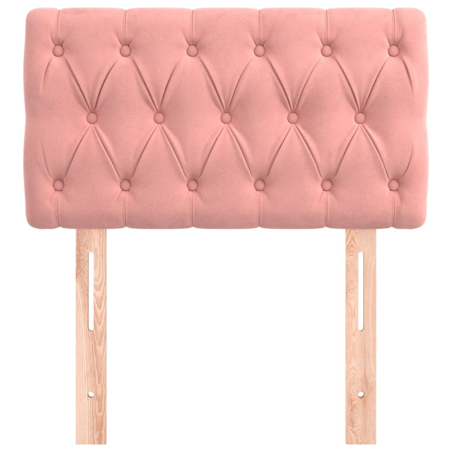 Hoofdbord 80X7X78/88 Cm Fluweel Roze 80 cm Laag