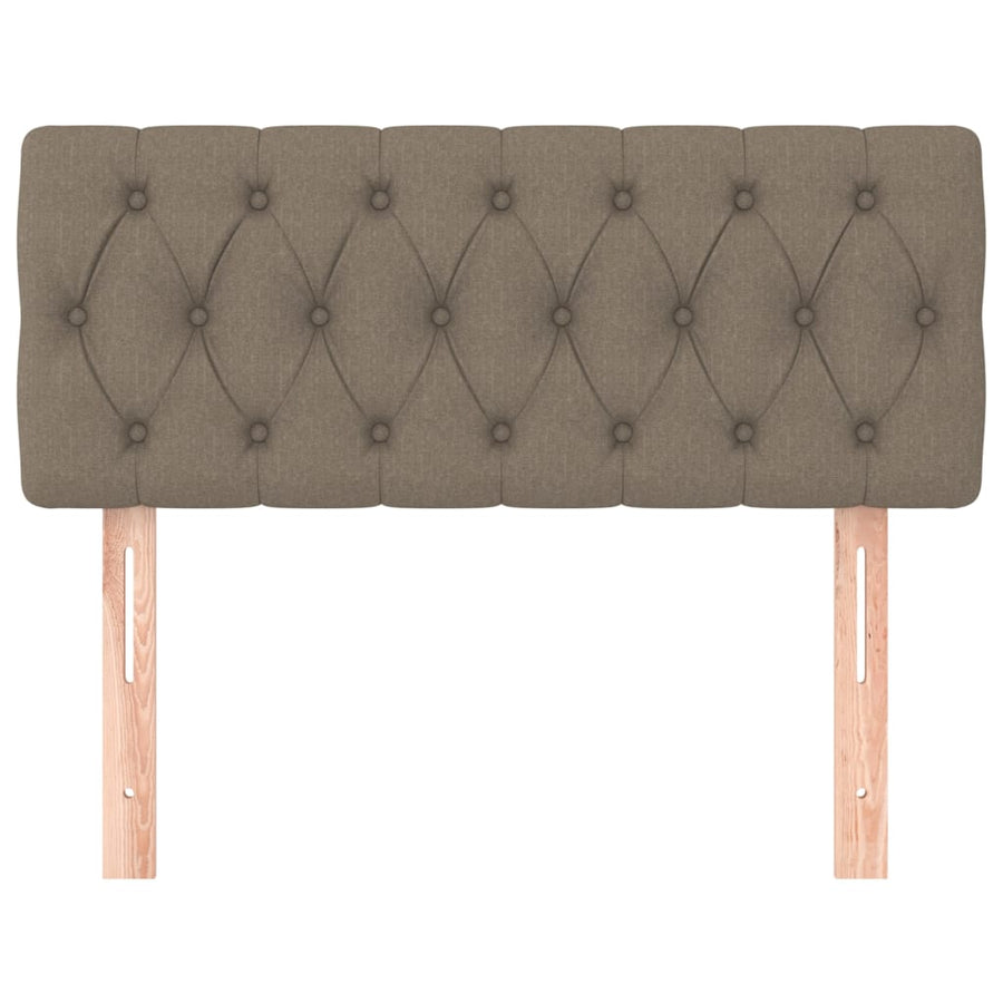 Hoofdbord 90X7X78/88 Cm Stof Taupe 90 cm Laag